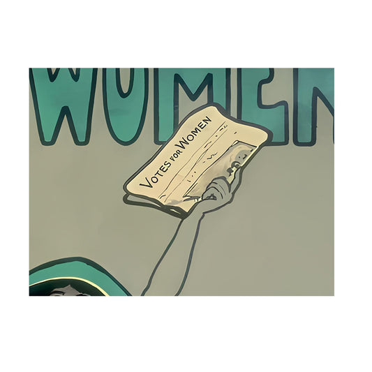 Vintage Voting Poster - Advertisement Art Print: Bohemian Goddess Artwork - Green