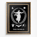 Art Nouveau 'The World' Tarot Card Print