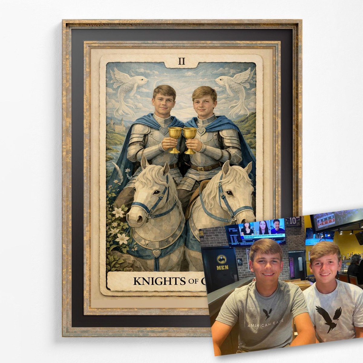 Custom Tarot Card Portrait, Papercut Style Illustration, Personalized Photo Art (Digital File)