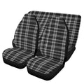 Black Plaid Lightweight Car Seat Cover Set (set of 4)