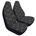 Black White Tarot Elements Car Seat Covers – Mystical Esoteric Symbols (Set of 2)
