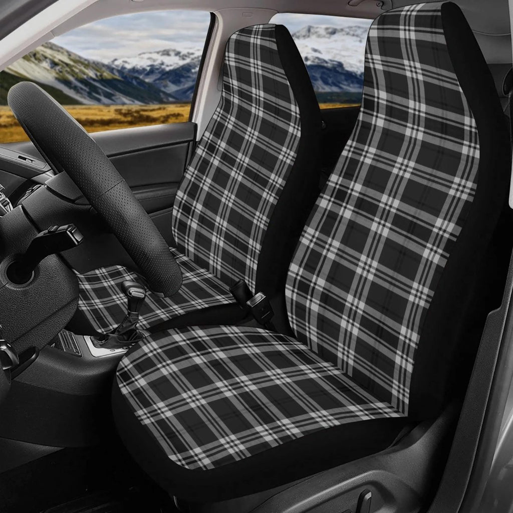 Black Plaid Lightweight Car Seat Cover Set (set of 4)