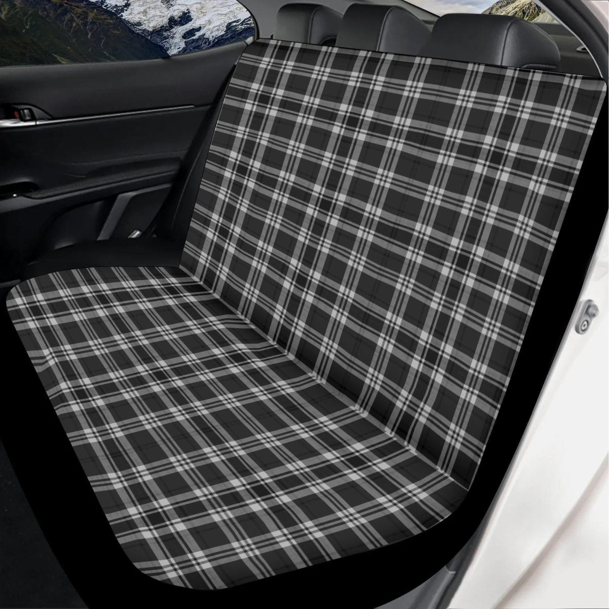 Black Plaid Lightweight Car Seat Cover Set (set of 4)