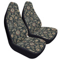 Black Floral Car Seat Covers – Vintage Tapestry Design (Set of 2)