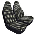 Black White Polka Dot Car Seat Covers Soft Front Seat Protection (Set of 2)