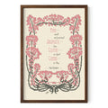 Pink Floral Poem - Emily Dickinson - Inspirational - Vintage Art Print Floral - Spring