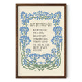 Blue Butterfly Day - Robert Frost Poem - Inspirational - Vintage Art Print Floral