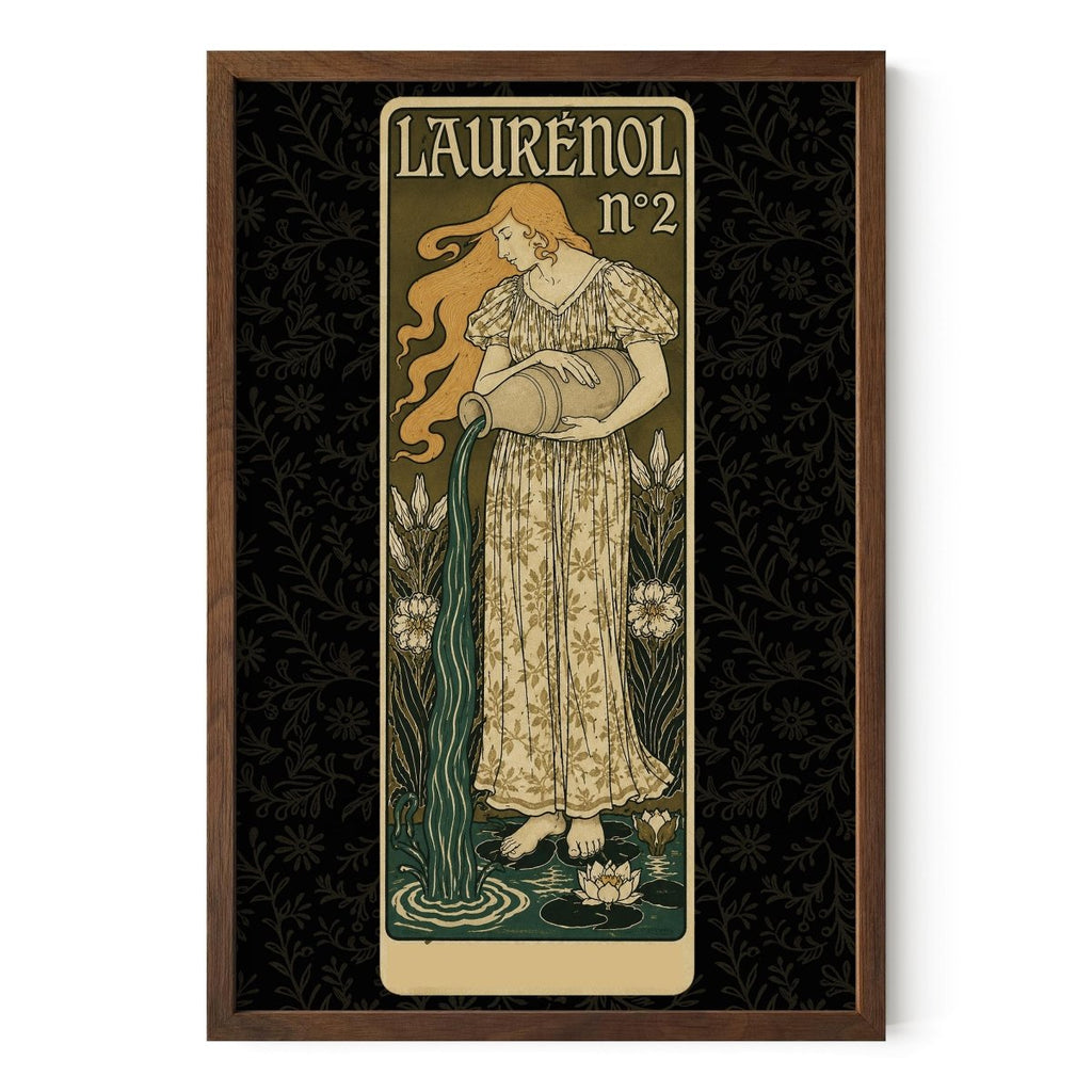 Vintage Advertising Art Print - Beige and Black Wall Decor - The Star Tarot