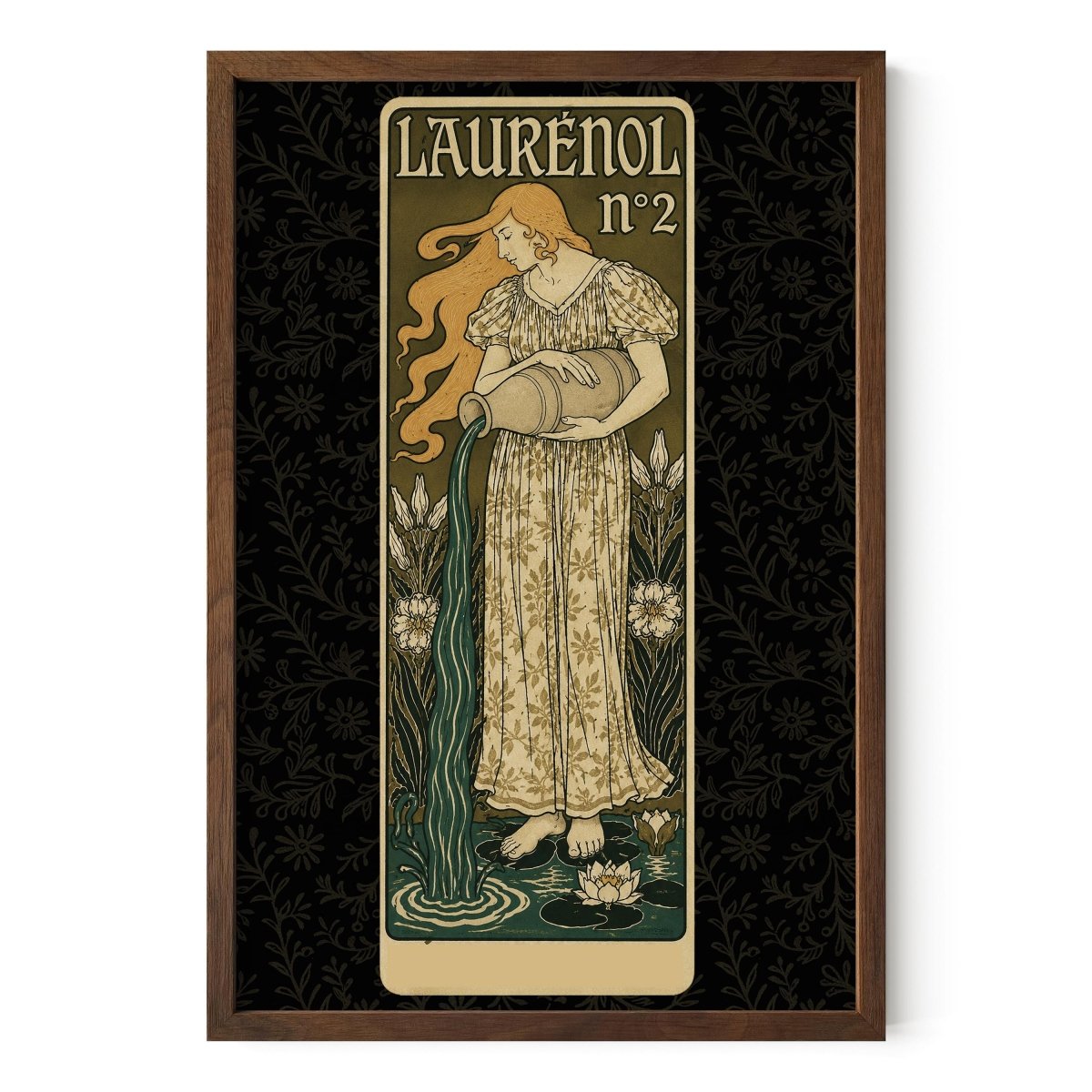 Vintage Advertising Art Print - Beige and Black Wall Decor - The Star Tarot