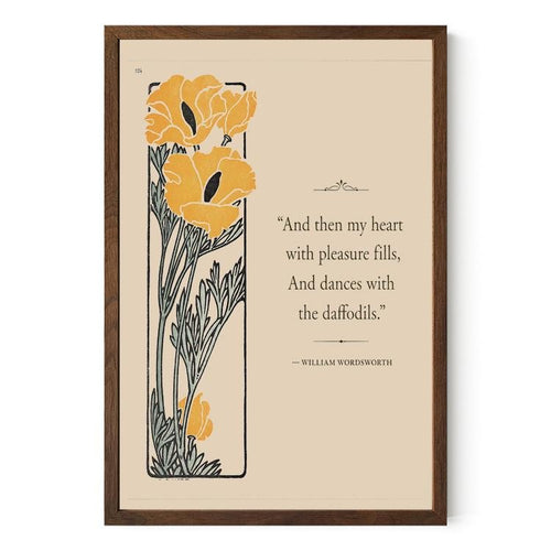 And Dances with the Daffodils - Vintage Botanical Poetry Print