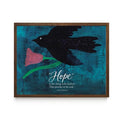 Emily Dickinson - Hope is the thing with Feathers - Blue Mixed Media Poem Print - Poetry Art