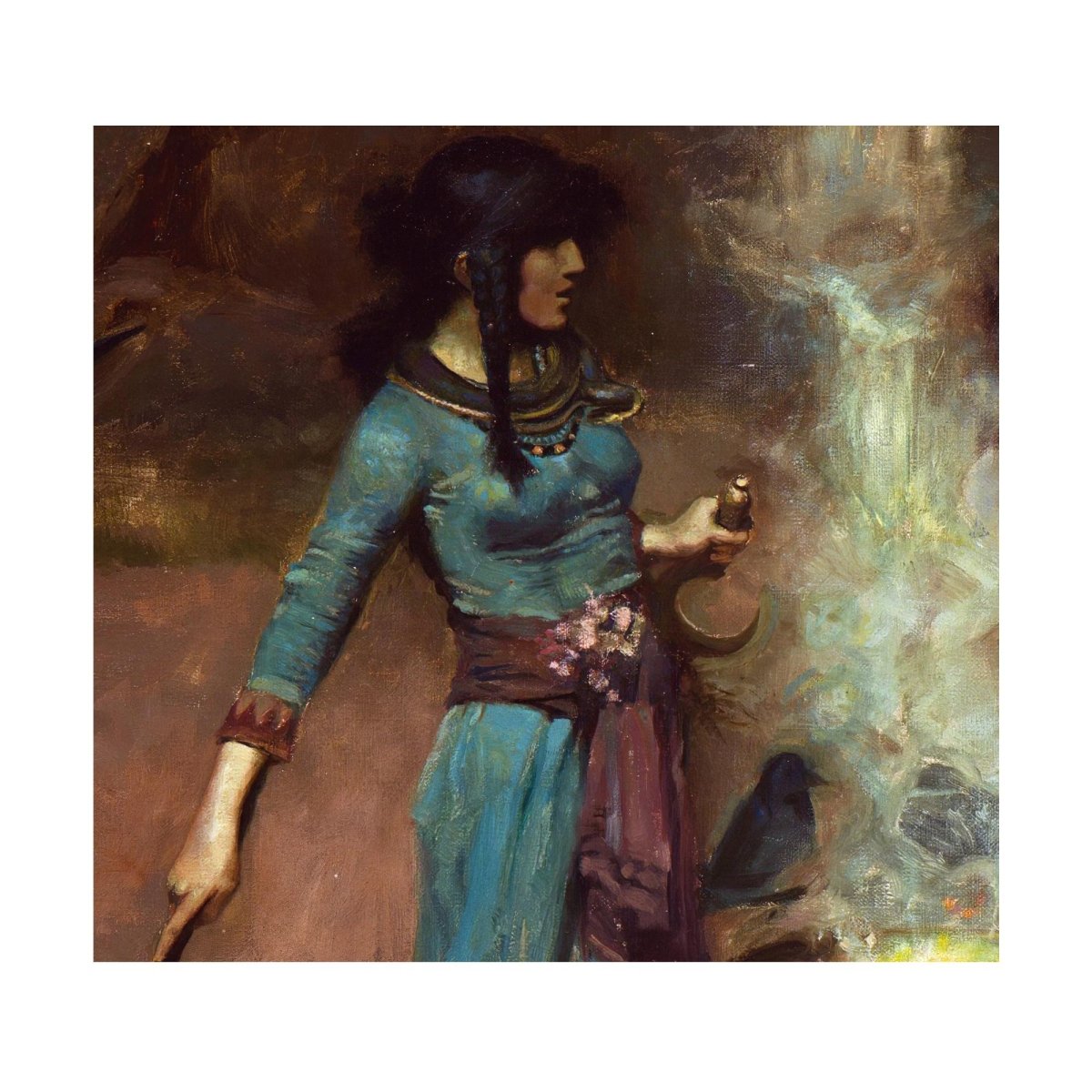Magic Circle Art Print: Vintage Fine Art - Dark Fantasy Victorian Oil Painting