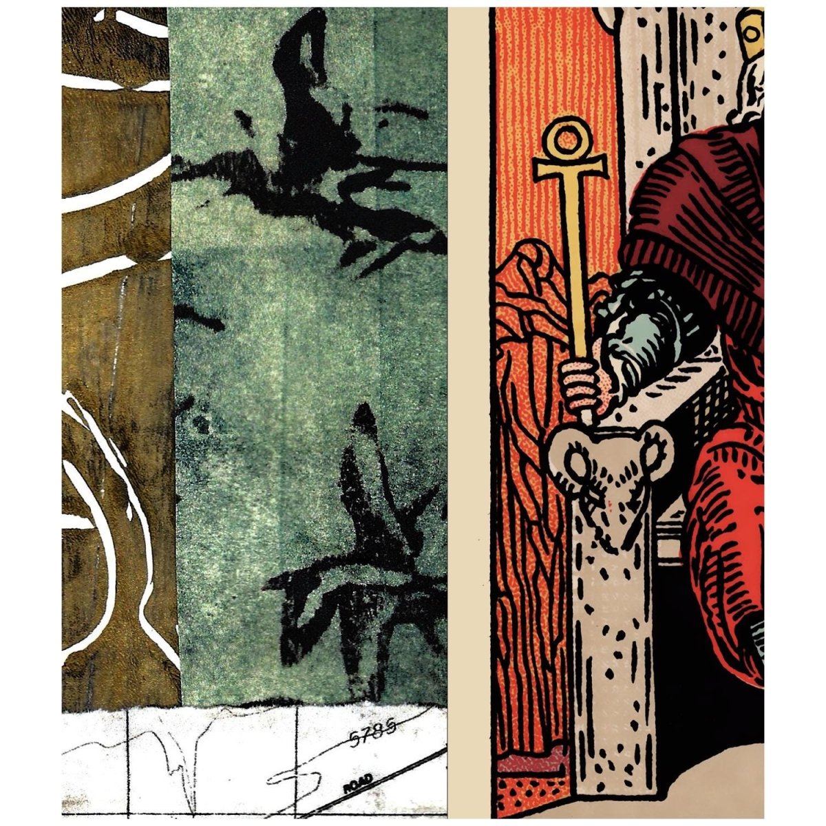 The Emperor Tarot Card Collage Print: Paper Alchemy - Handmade