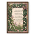 The Road Not Taken Print - Inspirational - Floral Art Print - Robert Frost Poem - Pink