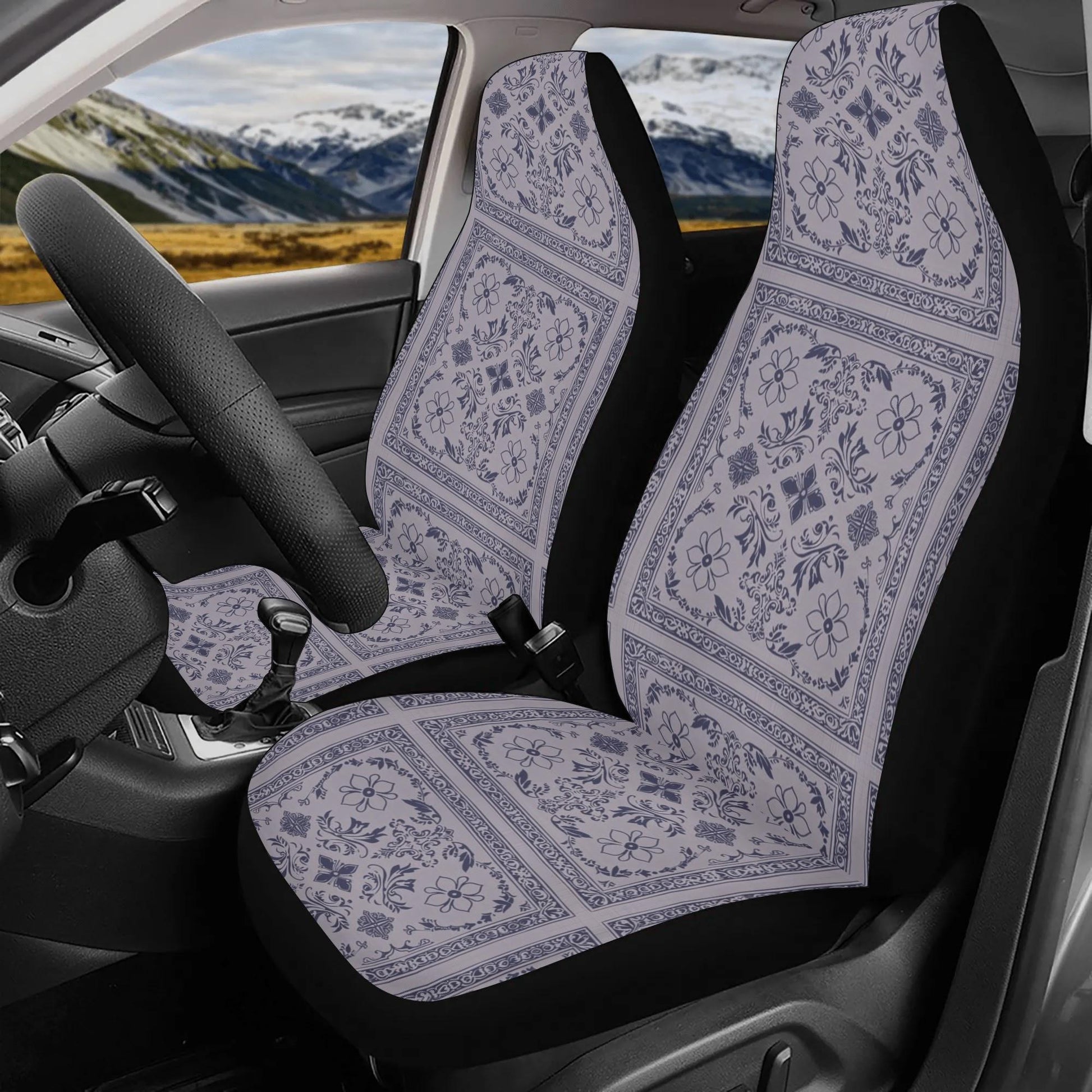 Purple Bandana Car Seat Cover Set (set of 4)