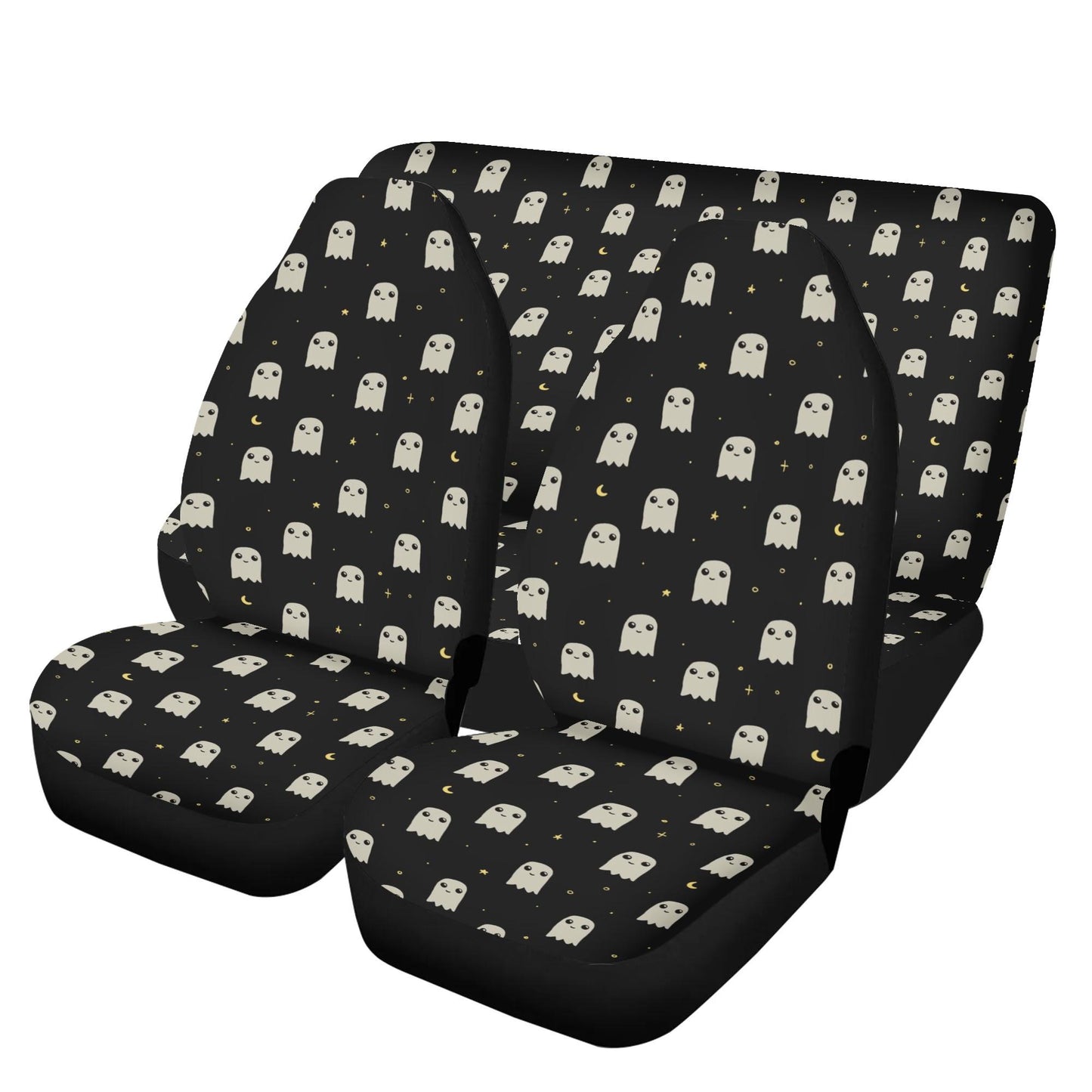 Ghosts Car Seat Cover Set - Small Ghost Pattern - Halloween Car Decor