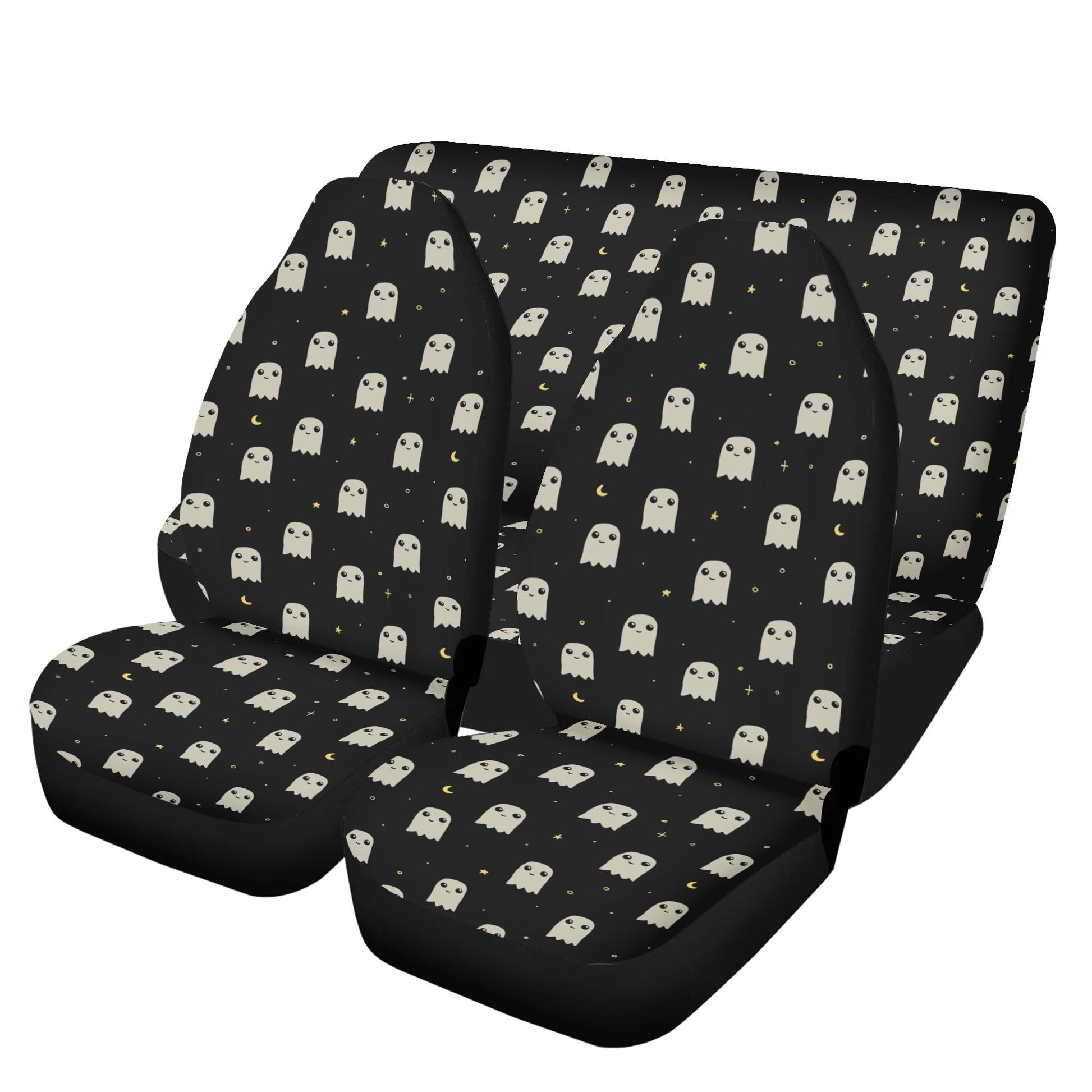 Ghosts Car Seat Cover Set - Small Ghost Pattern - Halloween Car Decor
