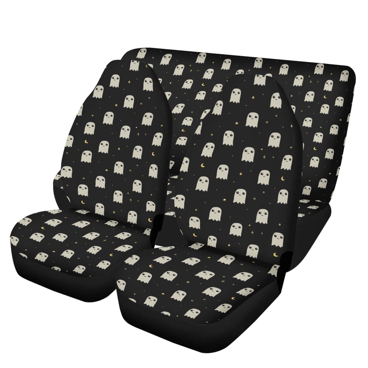 Ghosts Car Seat Cover Set - Small Ghost Pattern - Halloween Car Decor