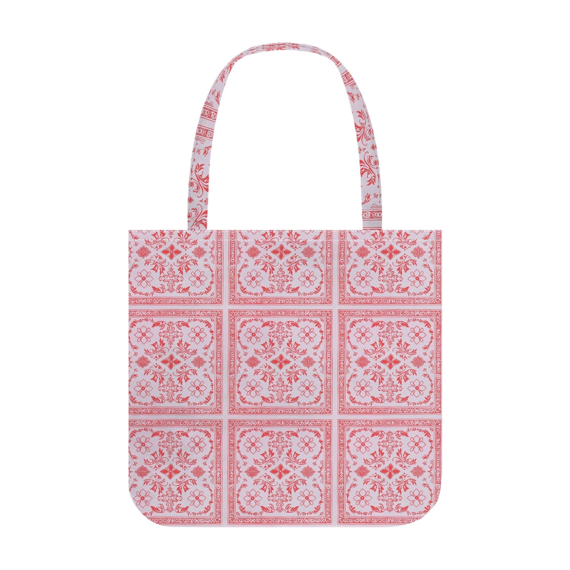 Pink Red Bandana Pattern Tote Bag – Polyester Cotton Blend, Everyday Use