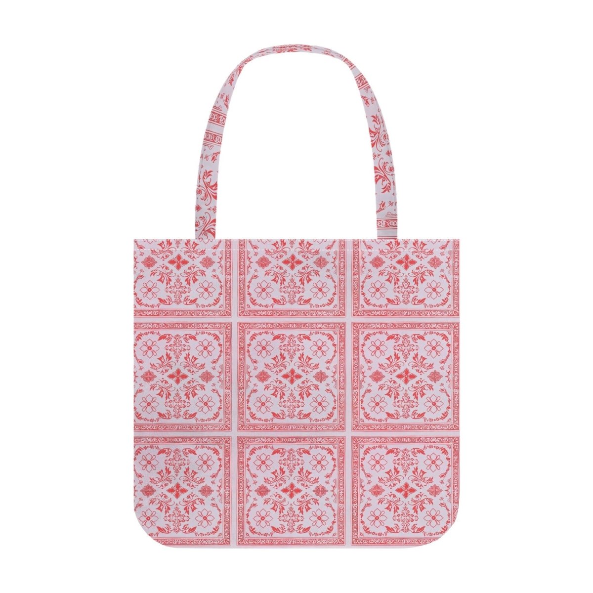 Pink Red Bandana Pattern Tote Bag – Polyester Cotton Blend, Everyday Use