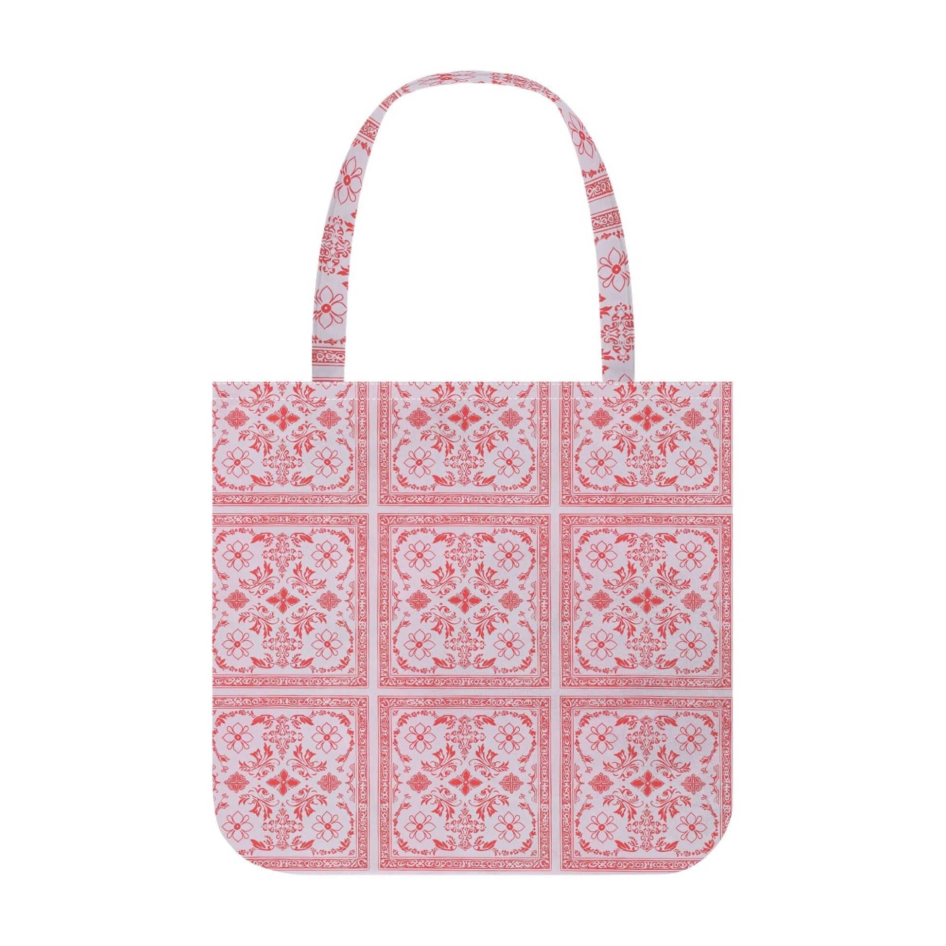 Pink Red Bandana Pattern Tote Bag – Polyester Cotton Blend, Everyday Use