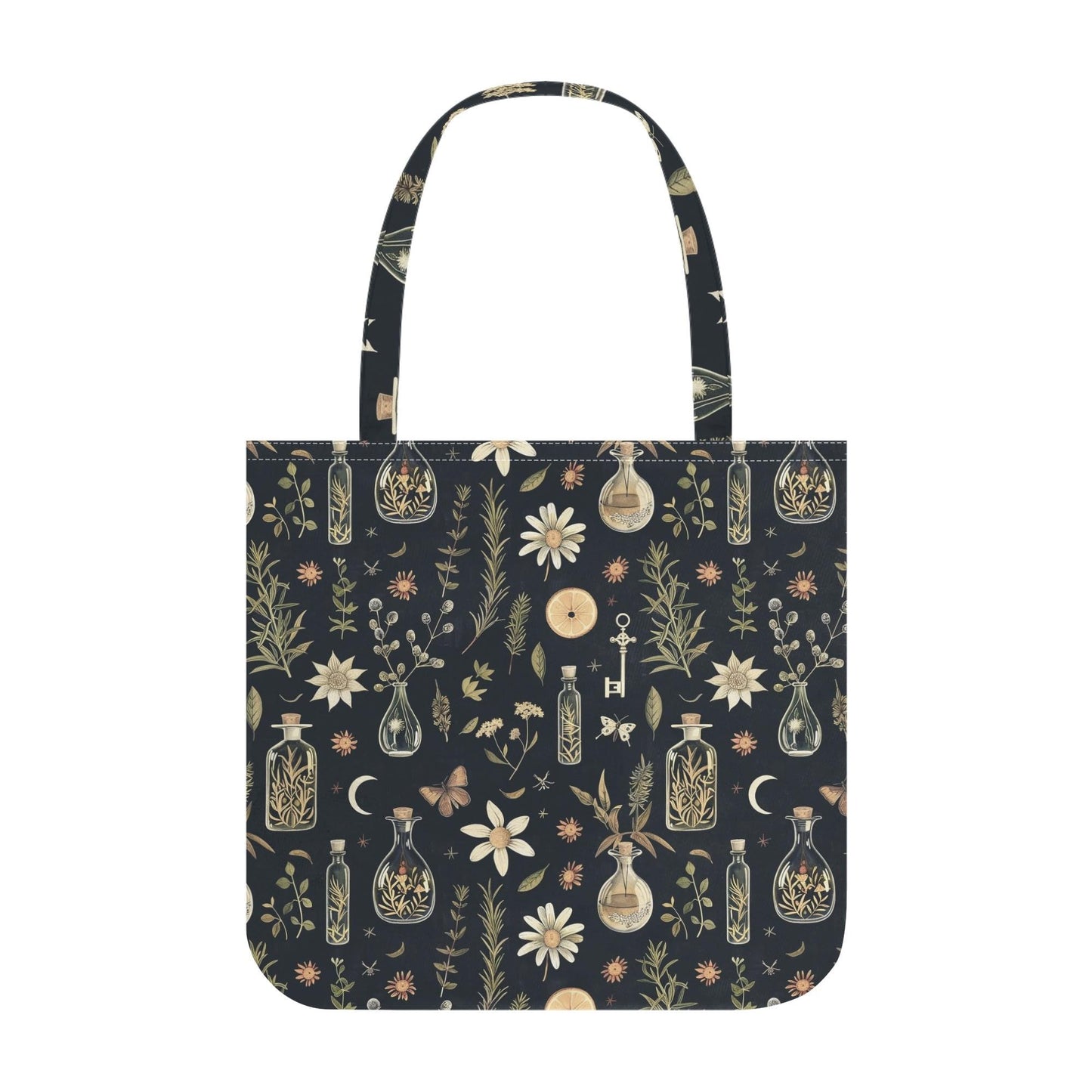 Vintage Apothecary Cloth Tote Bag - Witchy Printed Tote