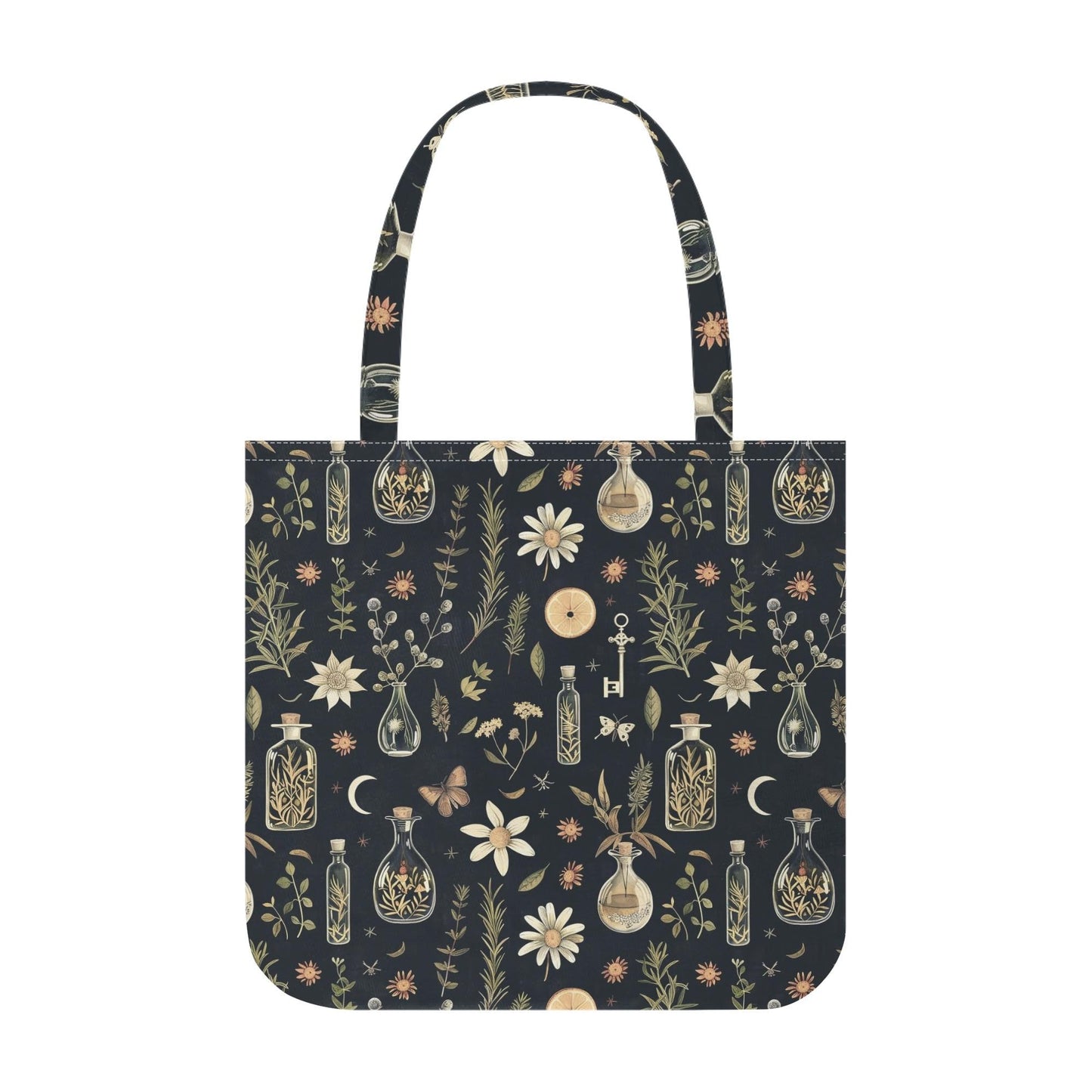 Vintage Apothecary Cloth Tote Bag - Witchy Printed Tote