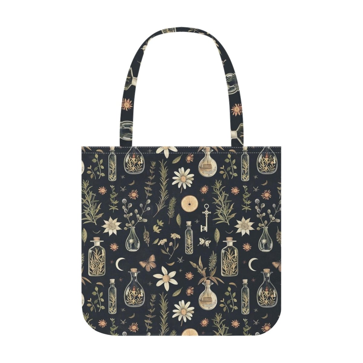 Vintage Apothecary Cloth Tote Bag - Witchy Printed Tote