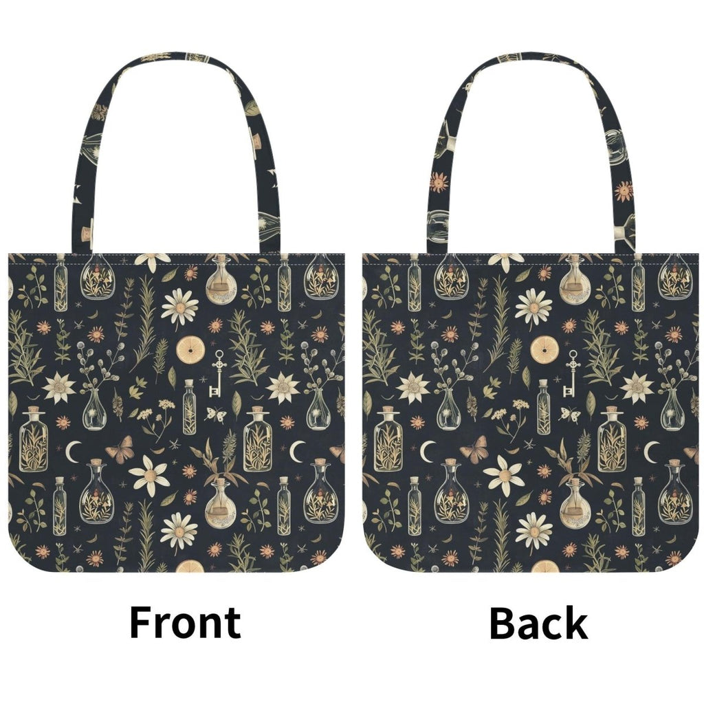 Vintage Apothecary Cloth Tote Bag - Witchy Printed Tote