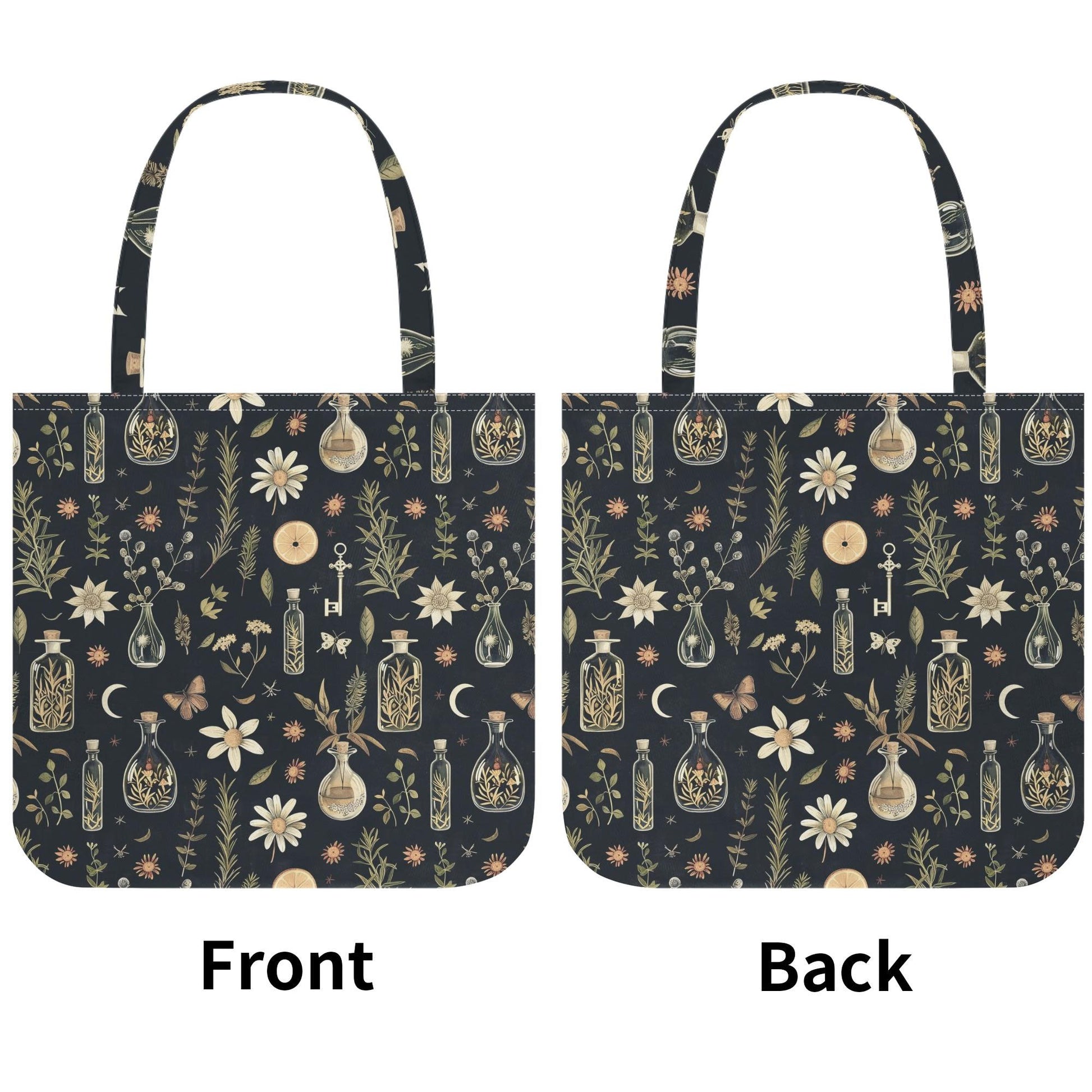 Vintage Apothecary Cloth Tote Bag - Witchy Printed Tote