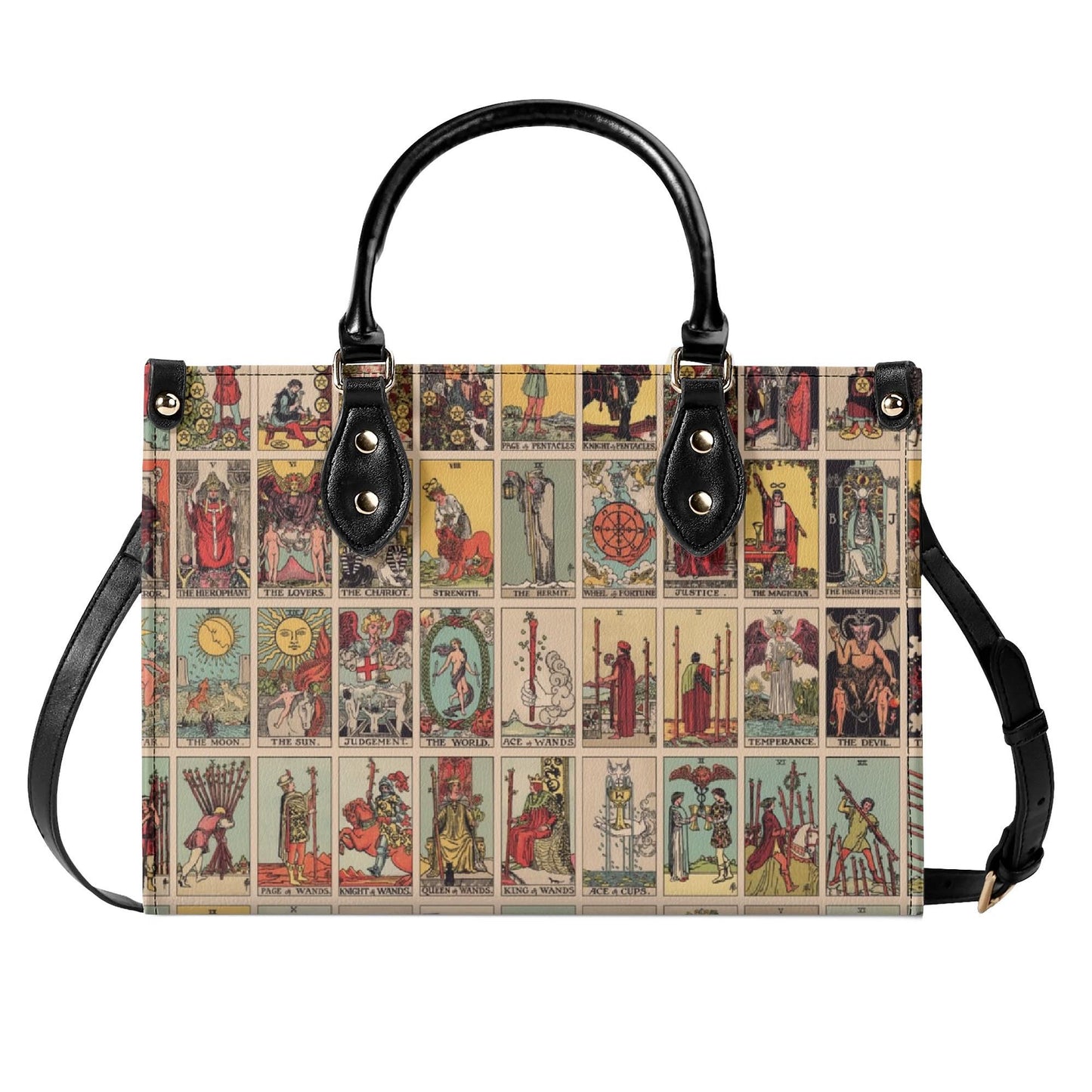 Rider Waite - Vintage Tarot Handbag - Faux Leather Bag