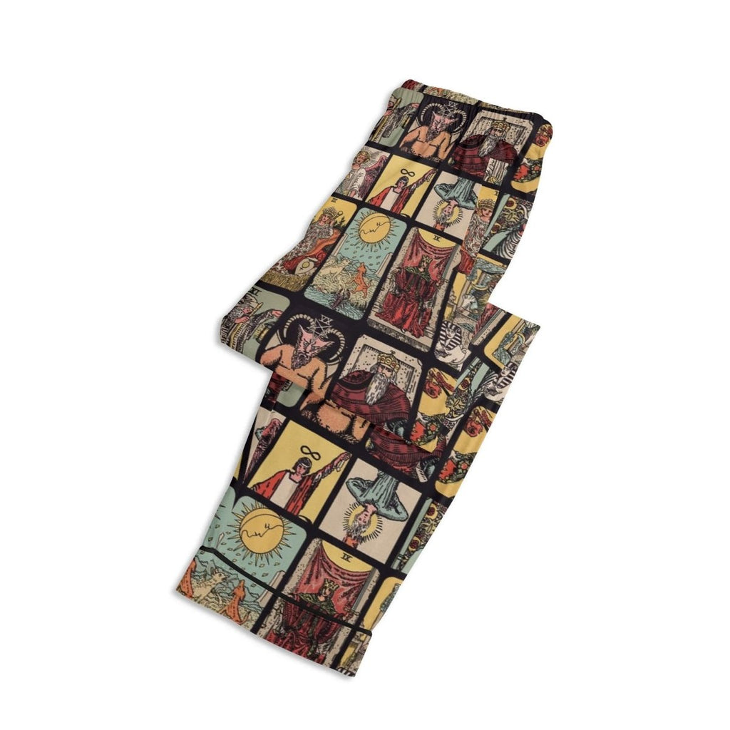 Vintage Tarot Pjs - Unisex Long Sleeve Adult Nightwear Pajama Set - Rider Waite Design