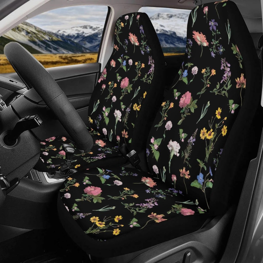 Vintage Floral Seat Covers - Lightweight Car Seat Cover Set