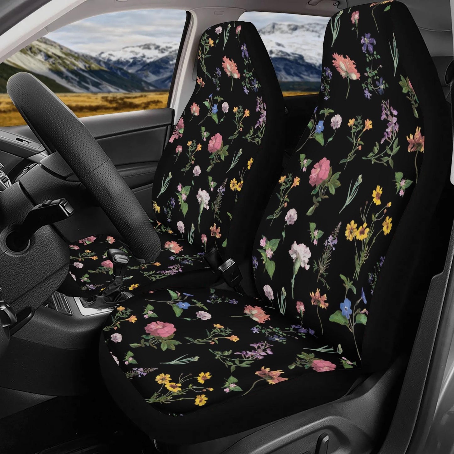 Vintage Floral Seat Covers - Lightweight Car Seat Cover Set