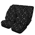 Black Seat Covers with Silver Stars Pattern - Lightweight Car Seat Cover Set