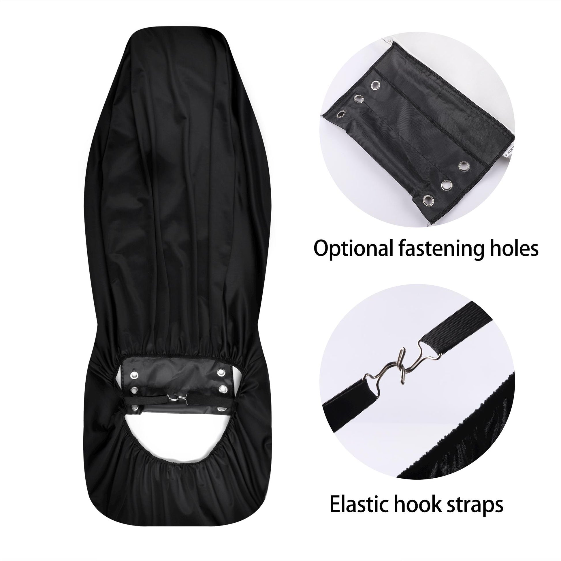 Black Seat Covers with Silver Stars Pattern - Lightweight Car Seat Cover Set