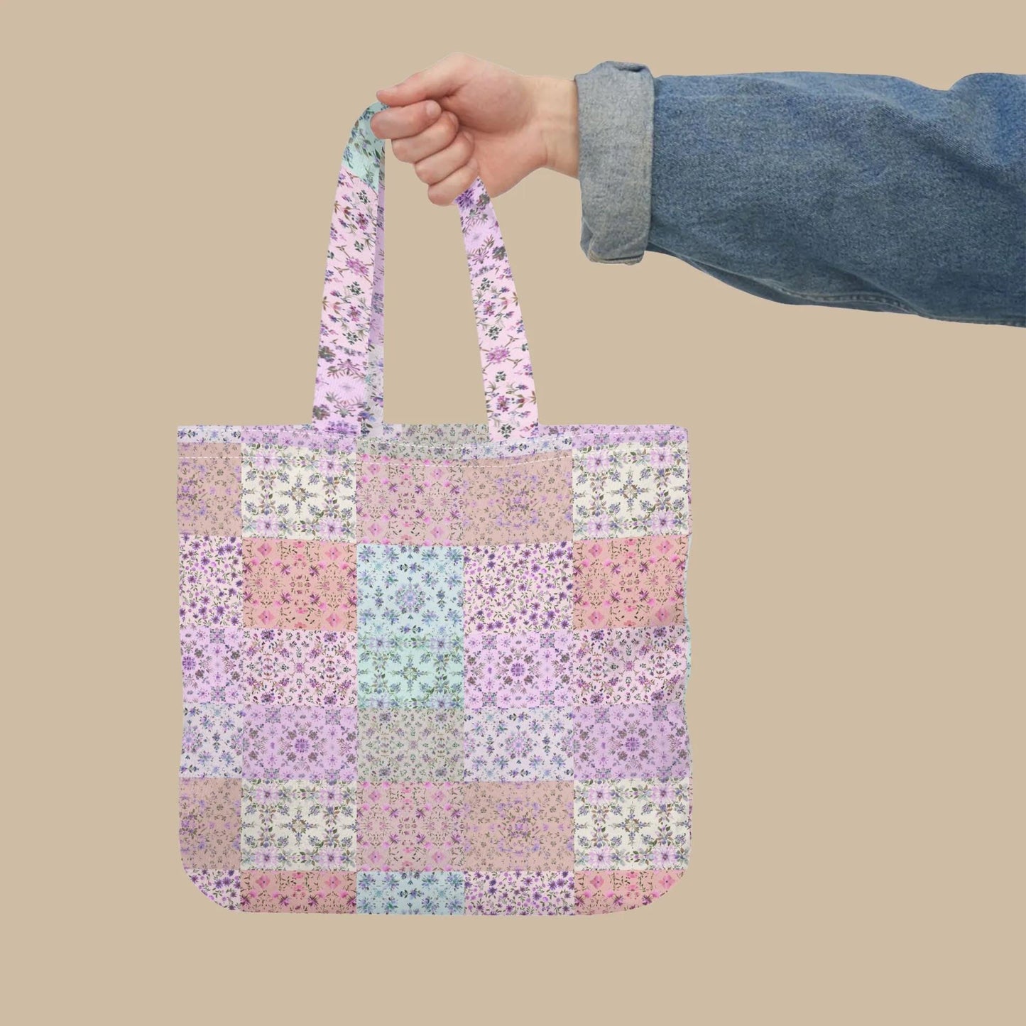 Pink Patchwork Tote - Floral Bag - Premium Cloth - Shabby Chic