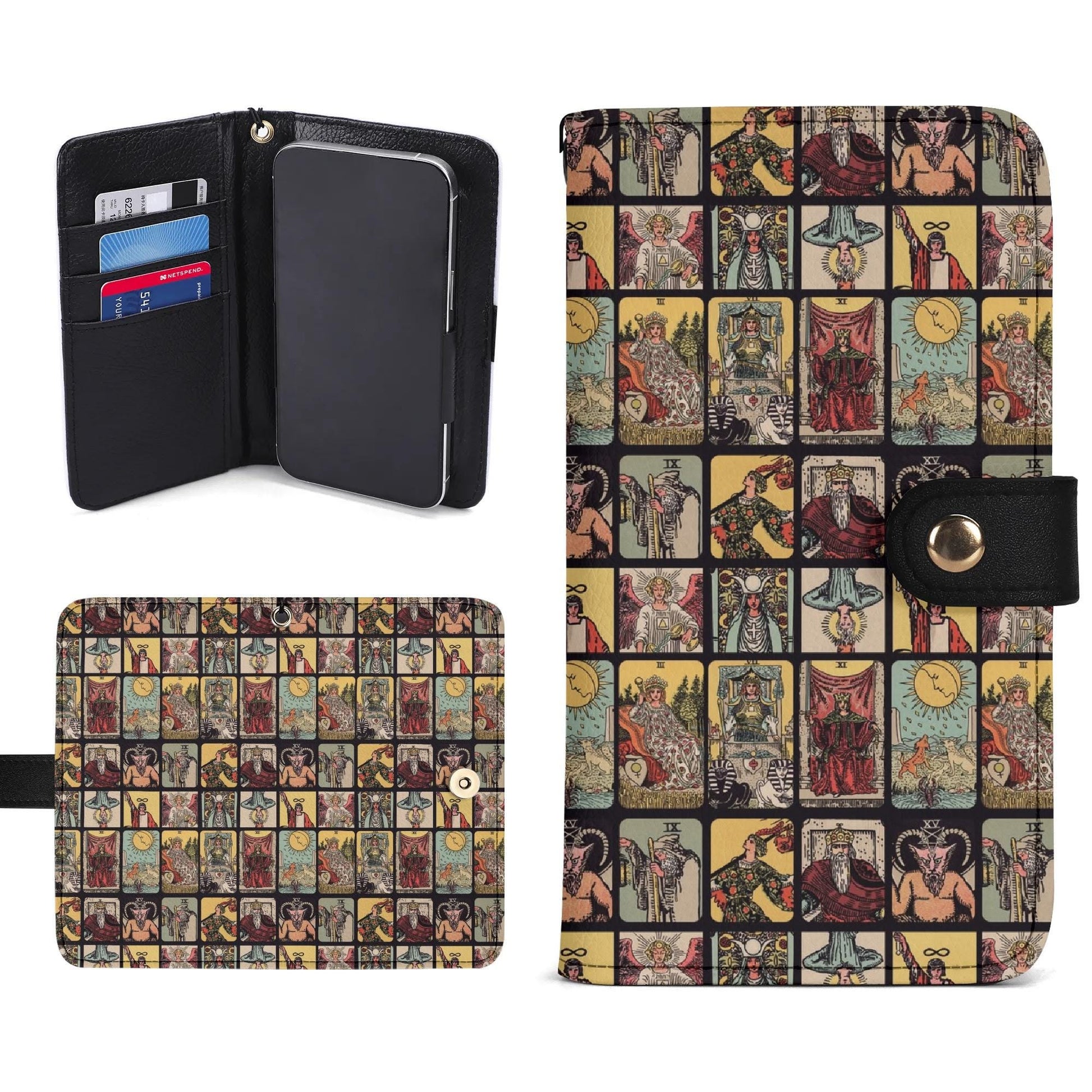 Tarot Cards Phone Case - Faux Leather Cover - Most Mobile Phones - Rider Waite