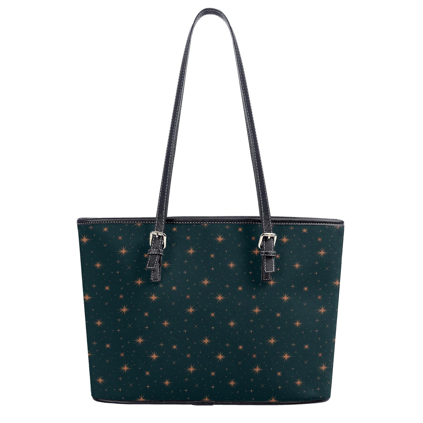Dark Green Star Tote Bag, Celestial Shoulder Bag, Witchy Everyda, Minimalist Cosmic Handbag