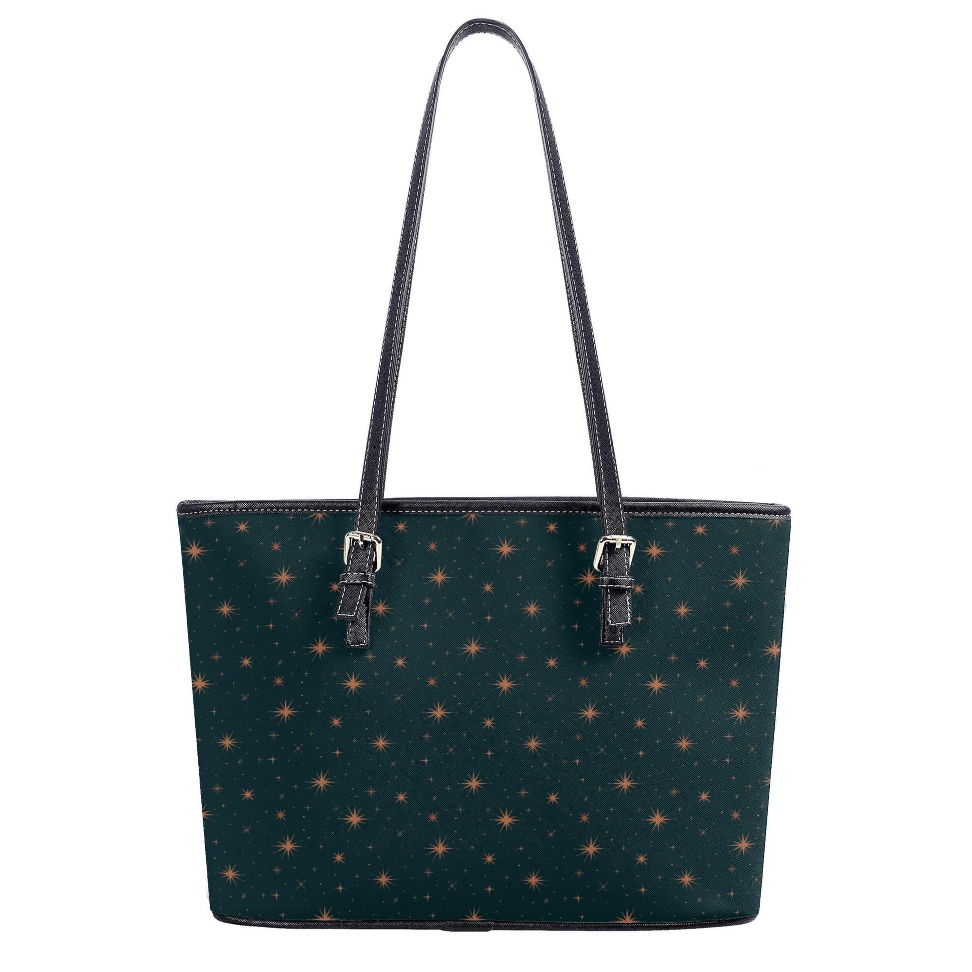Dark Green Star Tote Bag, Celestial Shoulder Bag, Witchy Everyda, Minimalist Cosmic Handbag