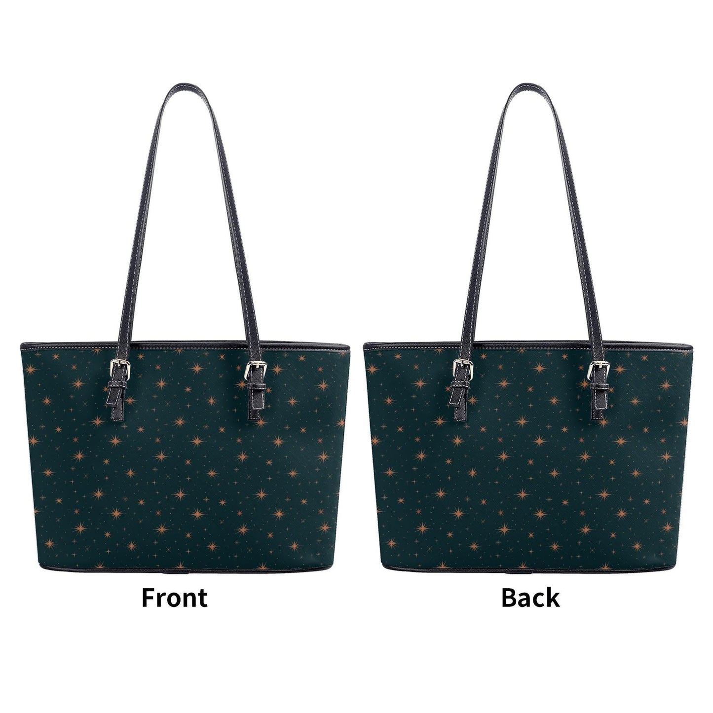 Dark Green Star Tote Bag, Celestial Shoulder Bag, Witchy Everyda, Minimalist Cosmic Handbag