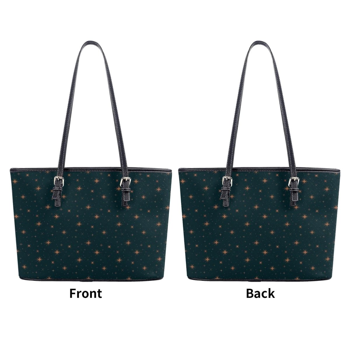 Dark Green Star Tote Bag, Celestial Shoulder Bag, Witchy Everyda, Minimalist Cosmic Handbag