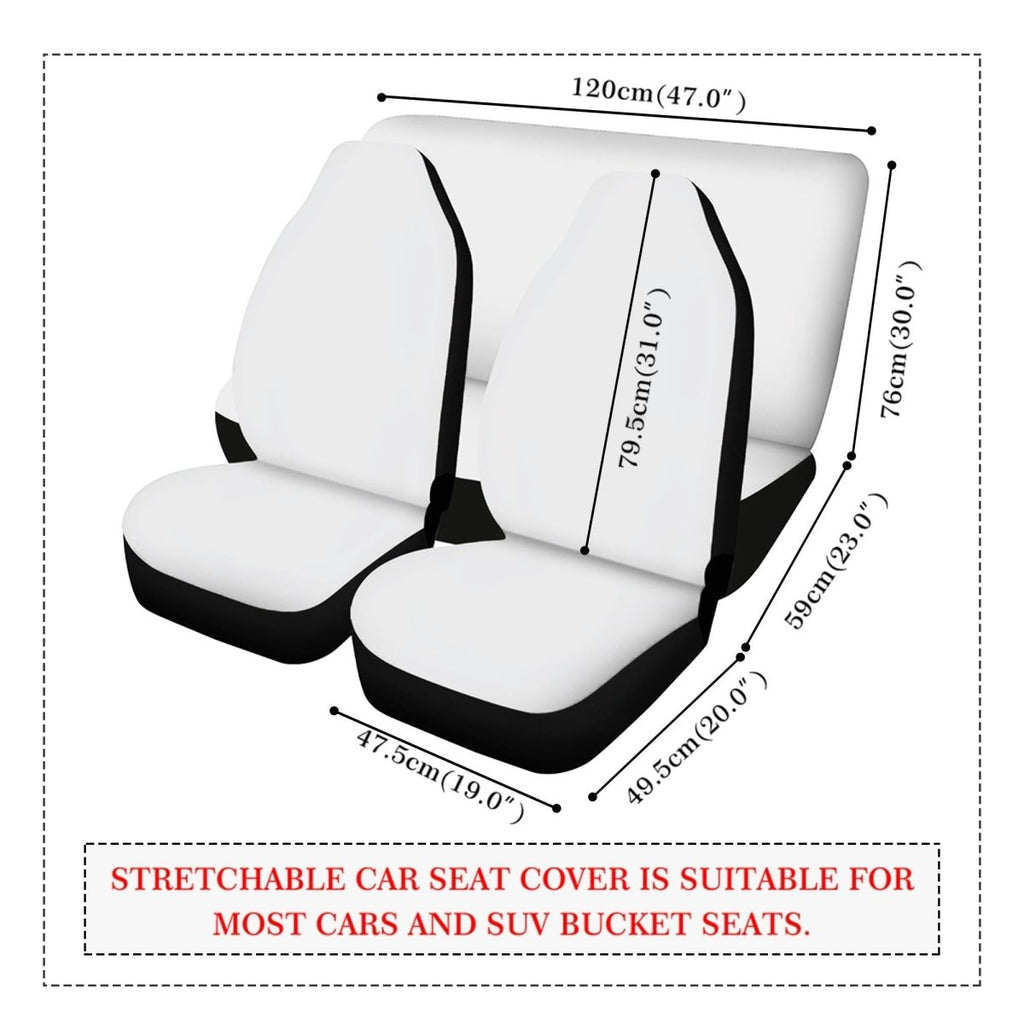 Light Pink Car Seat Covers Front and Back - Coquette Bows Pink