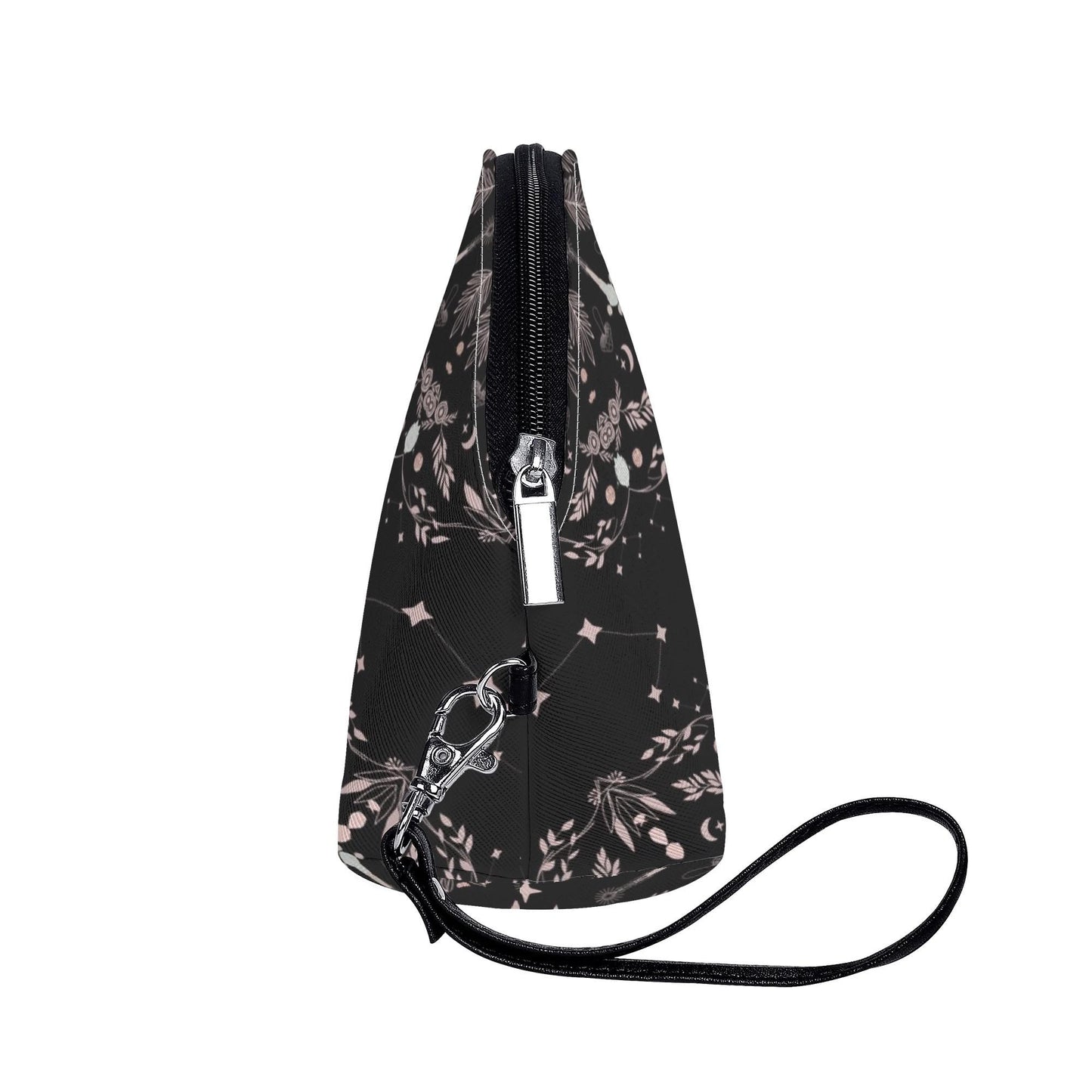 Celestial Cosmetic Bag - Moon - Black and Pink Mandala