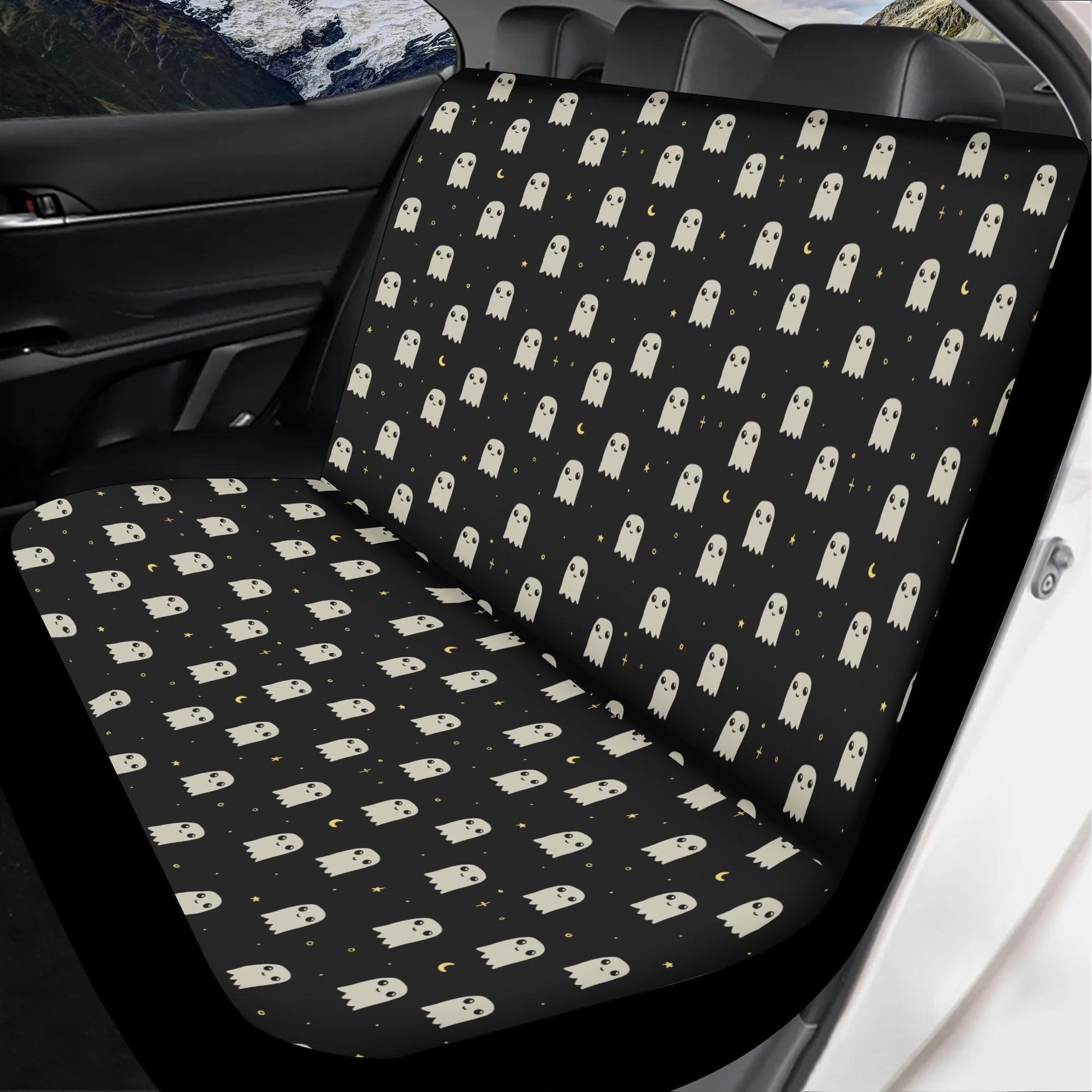 Ghosts Car Seat Cover Set - Small Ghost Pattern - Halloween Car Decor