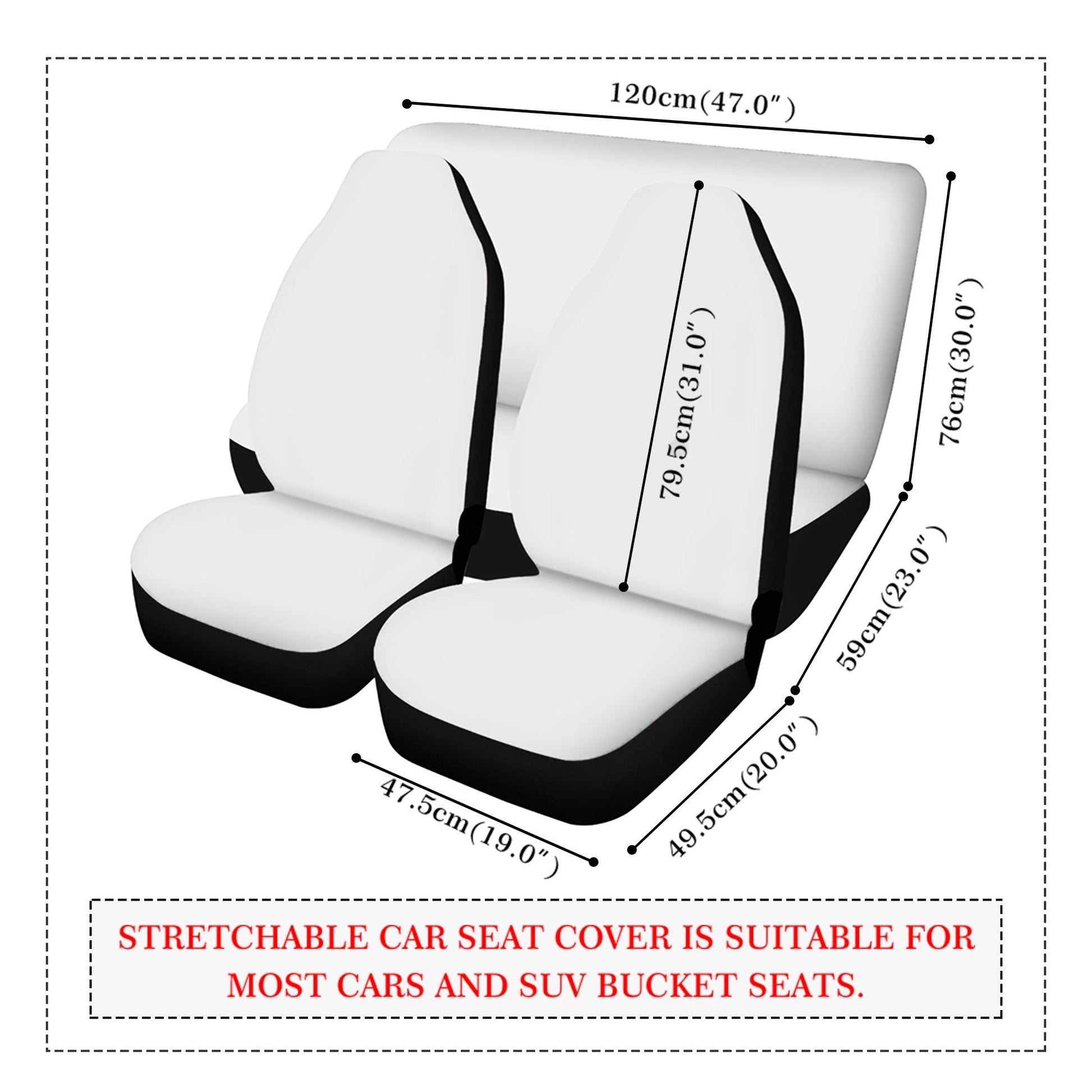 Ghosts Car Seat Cover Set - Small Ghost Pattern - Halloween Car Decor