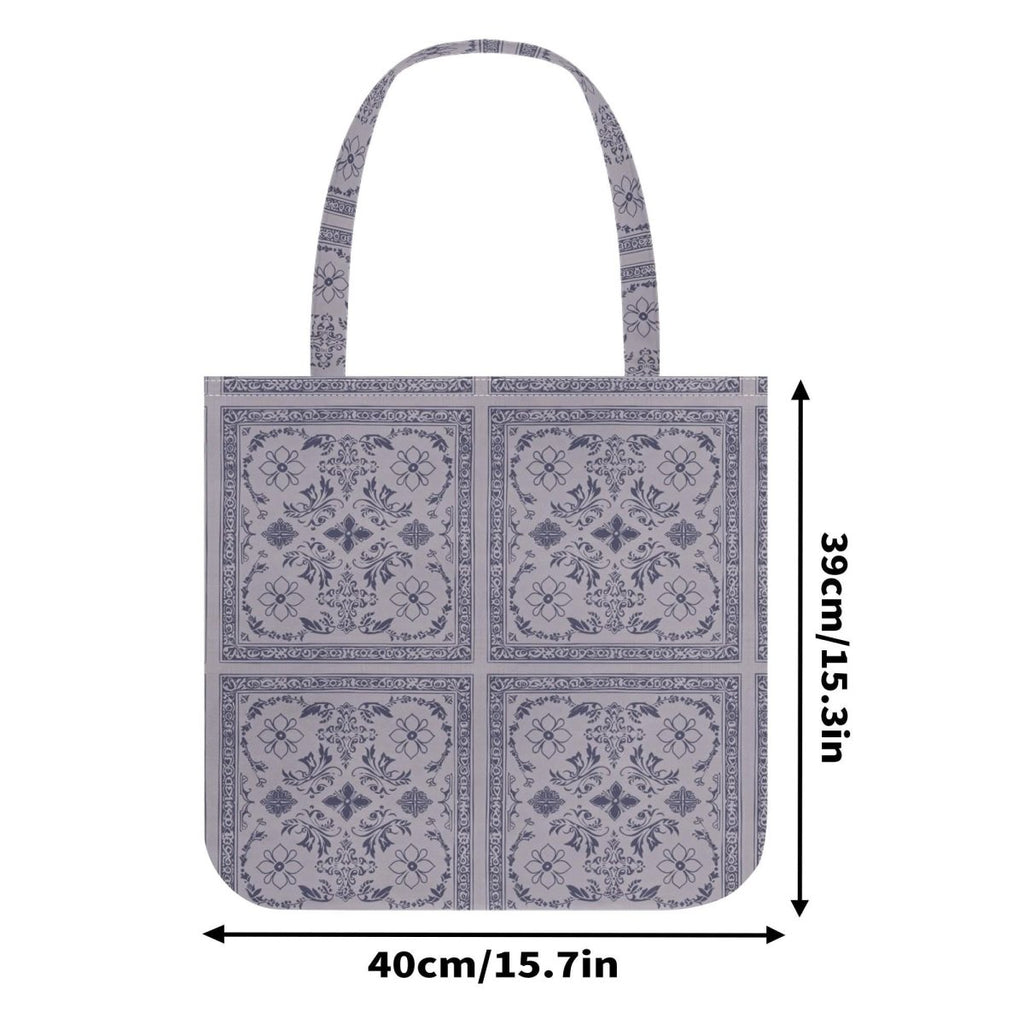 Purple Bandana Printed Tote Bag - Poly - Cotton - Hippie - Goth Bag