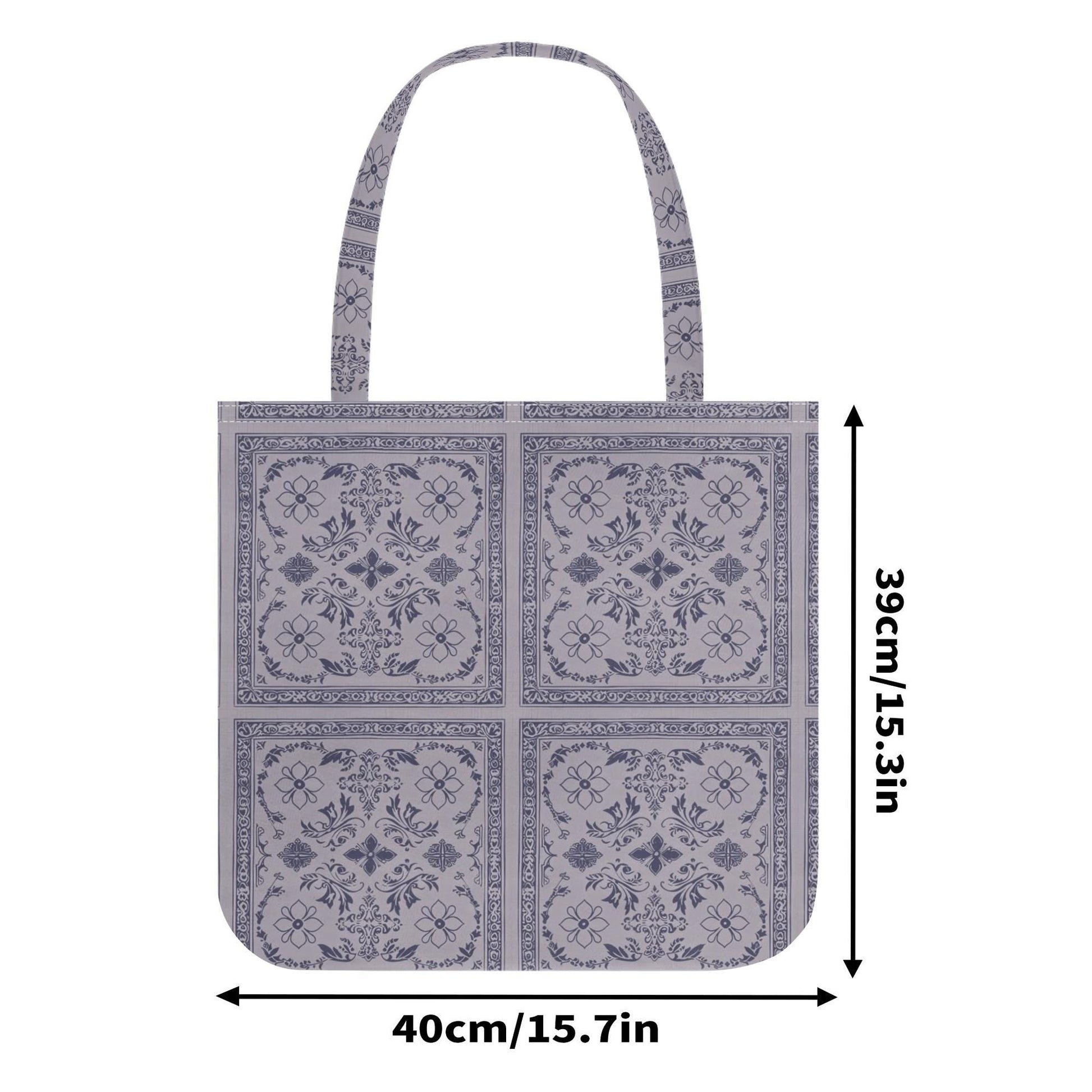Purple Bandana Printed Tote Bag - Poly - Cotton - Hippie - Goth Bag