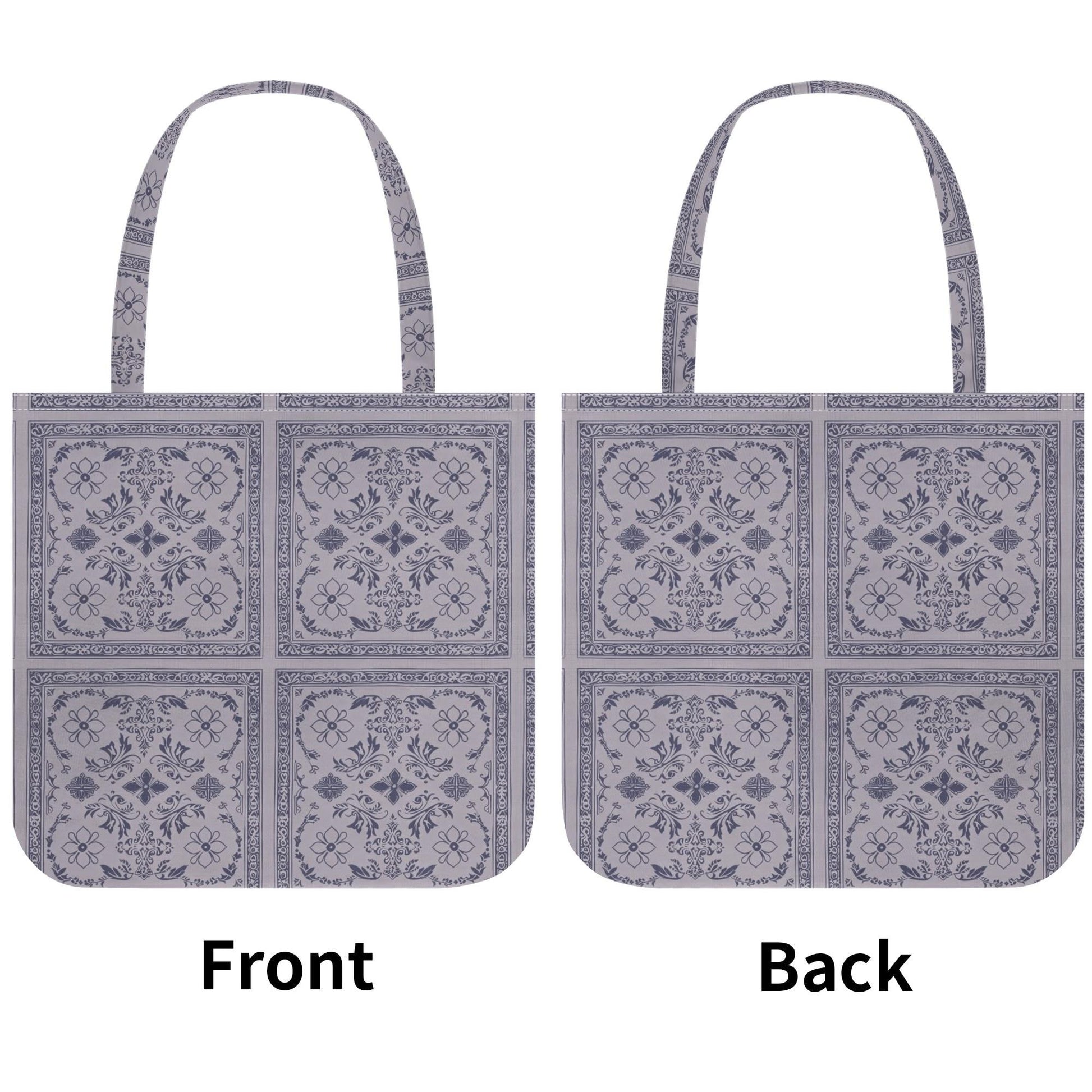 Purple Bandana Printed Tote Bag - Poly - Cotton - Hippie - Goth Bag