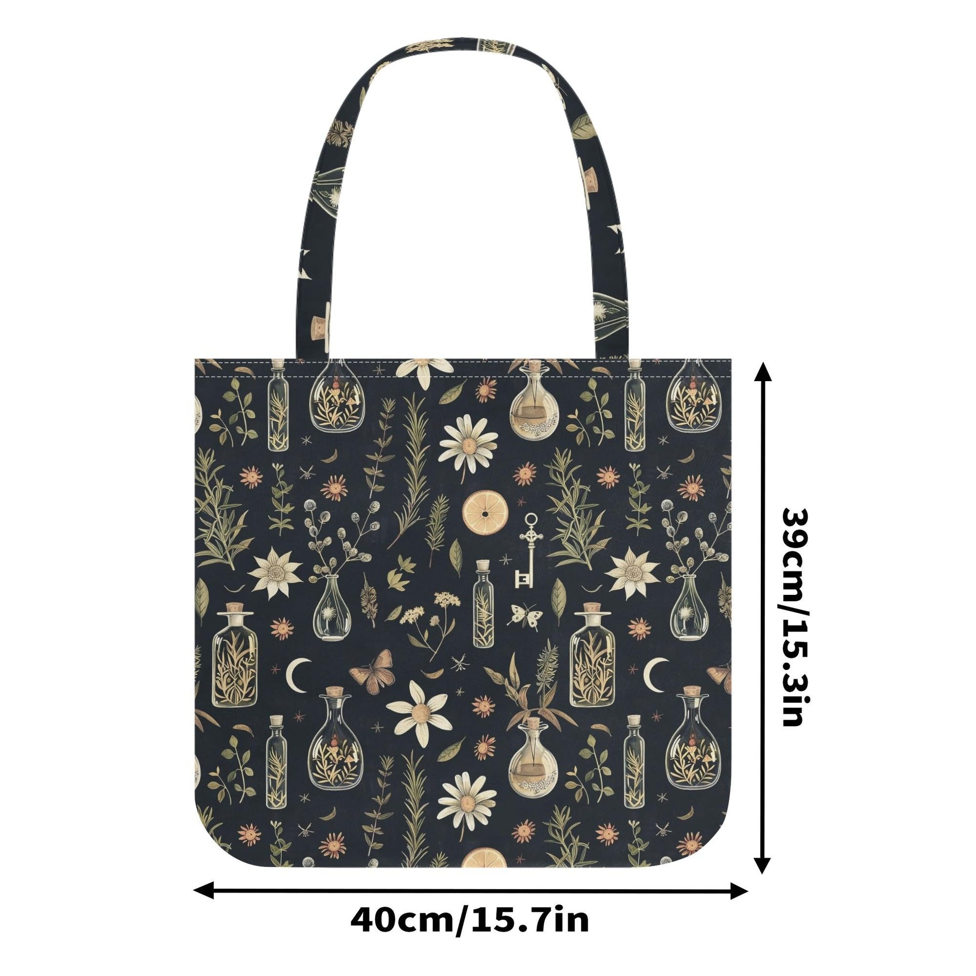 Vintage Apothecary Cloth Tote Bag - Witchy Printed Tote